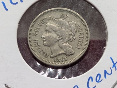 1865 Three Cent Nickel