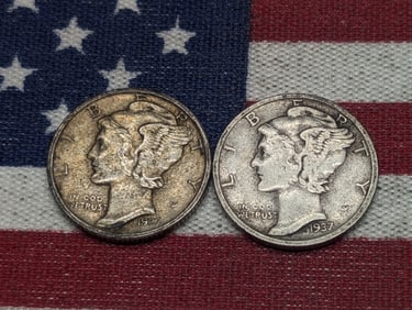 1937 P & S Mercury Dimes