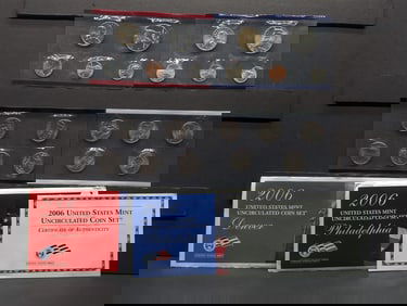 2006  P&D U.S. Mint 20 Coin Uncirculated Coin Set, includes the State Quarters & the Sacagawea