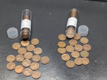 (100) 1940's & 50's Lincoln Wheat Cents, All S Mint Marks