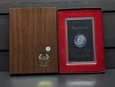 1971-S   40% "Silver" "Proof" Eisenhower Dollar, slabbed in brown box, GSA Package
