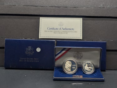 1993 -S Bill of Rights 2 "Silver" coin Commemorative Set