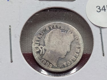 1900 Barber Dime, 90% Silver