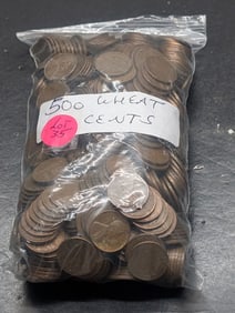 (500) Lincoln Wheat Cents 1940's & 50's