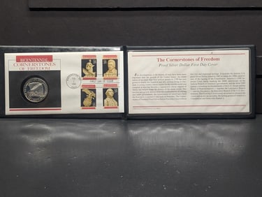 1987-S Constitution 90% Silver Dollar First Day Cachet