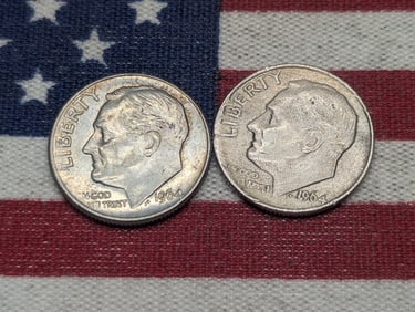1964 P & D Roosevelt Dimes