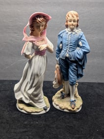 Pair of Figurines - "Pinky" & "Blue Boy" KW 387 Limited Edition Hand Painted - Made in Japan -
