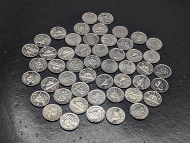 50, BU-UNC Canada Nickels