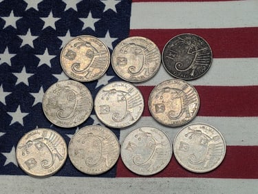 (10) Israeli 10 Shekel Coins
