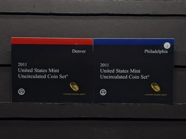2011 P&D U.S. Mint Uncirculated Coin Set In OGP. MISSING One coin In Philadelphia Set. (Mint