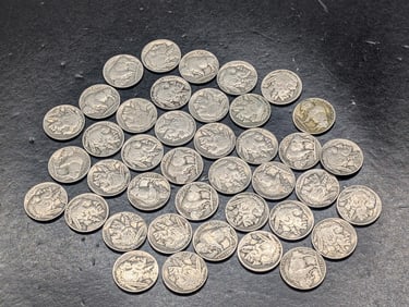 (40) Mixed 1930'S  Dates Buffalo Nickels
