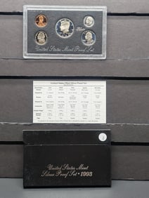 1993-S U.S. Mint Silver Proof Set, Three 90% Silver Coins, In OGP