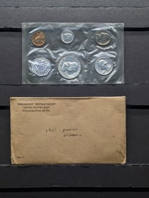 1961-P Proof Coin Set, Three 90% Silver Coins, In OGP