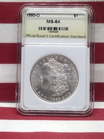 1885-O Morgan Dollar MS64 by OBCS