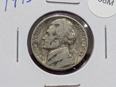 1943-S WWII Silver Jefferson Nickel, 35% Silver.