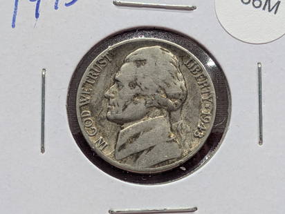 1943-S WWII Silver Jefferson Nickel, 35% Silver.: 1943-S WWII Silver Jefferson Nickel, 35% Silver.