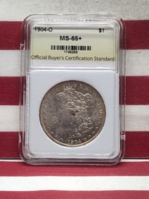 1904-O Morgan Dollar, MS65+ by OBCS