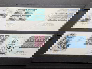 (4) Four Block First Day Covers / Cachets, Mint
