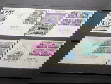 (4) Four Block First Day Covers / Cachets, Mint