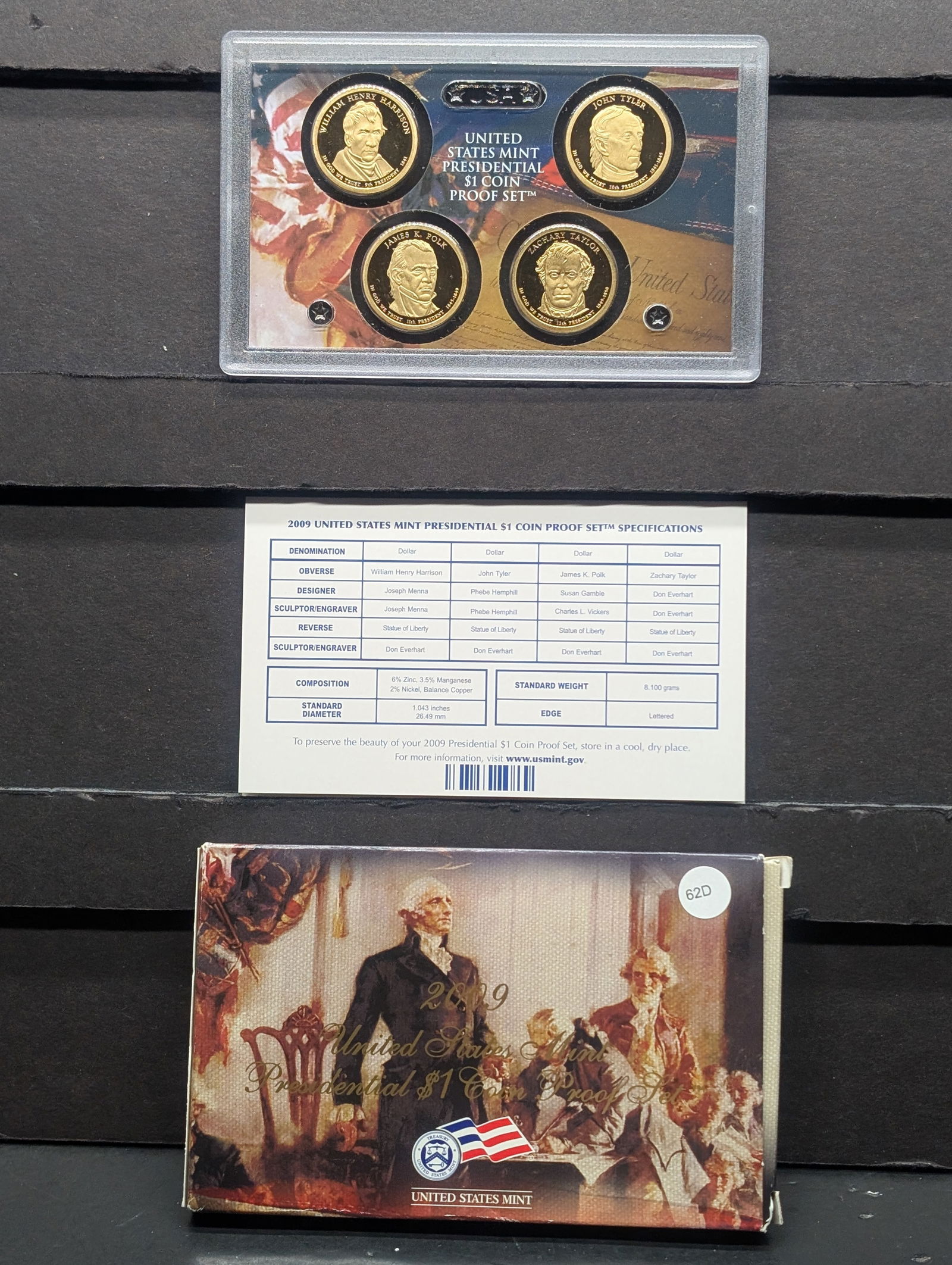 2009-S U.S. Mint Presidential One Dollar Coin Proof Set In OGP With COA (1 of 4)