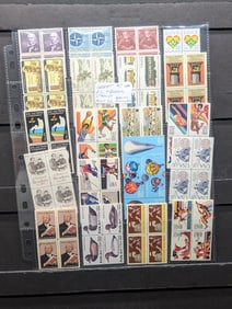 Sheet Of Four Block U.S. Stamps, All Mint, Original Gum, Never Hinged