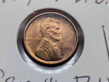 1909 VDB Lincoln Wheat Cent GEM BU