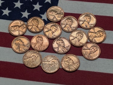 15, Lincoln Wheat Cents, 1920's-1930's-1940's & 1950's, Reddish