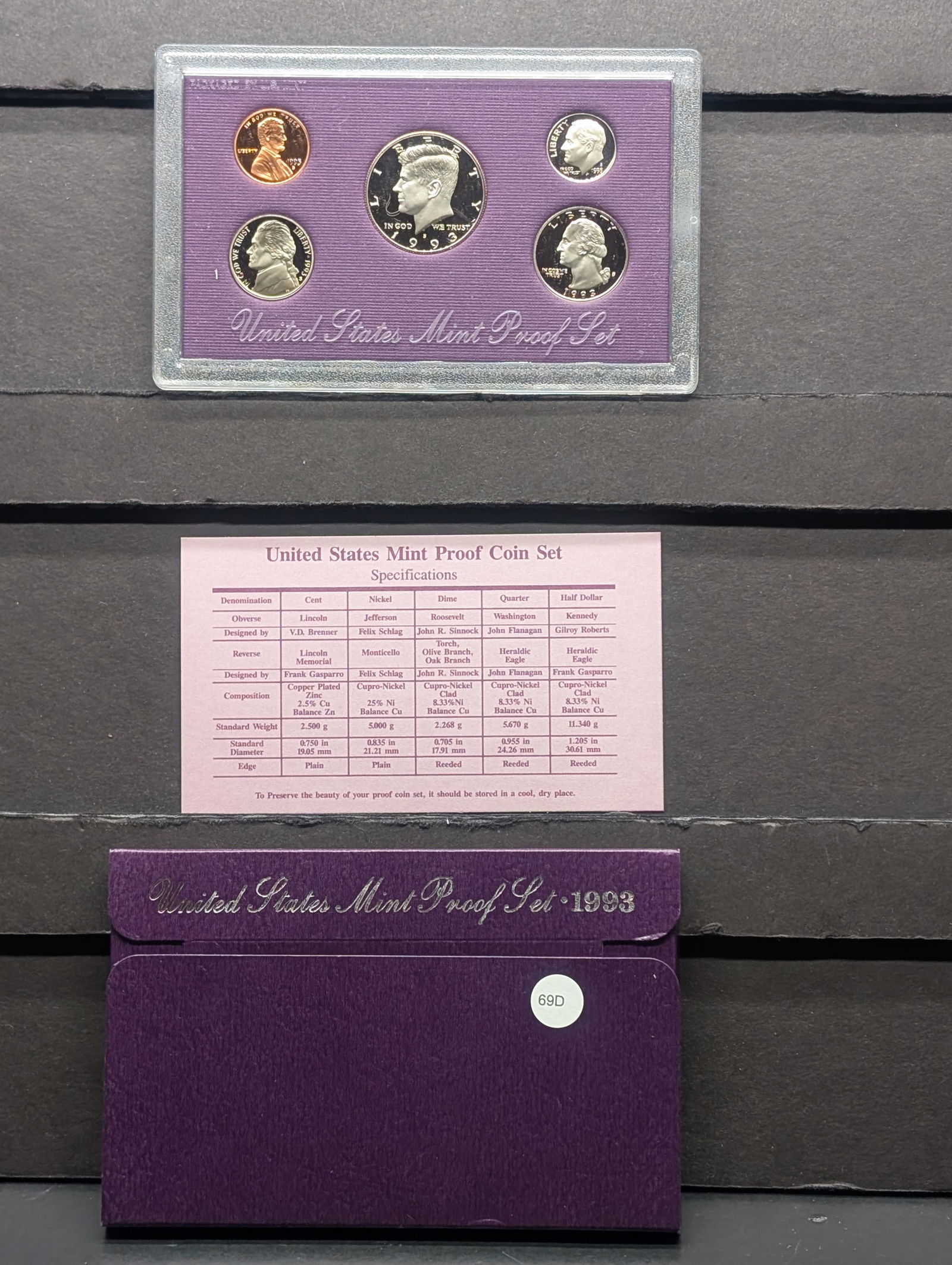 1993 -S U.S. Mint Proof Set In OGP & COA (1 of 4)