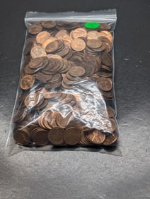 500 Lincoln Wheat Cents  MOSTLY RED