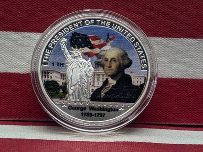 George Washington-President of the US, 1789-1797, Token, BU-New, Novelty, Great Gift!: George Washington-President of the US, 1789-1797, Token, BU-New, Novelty, Great Gift!