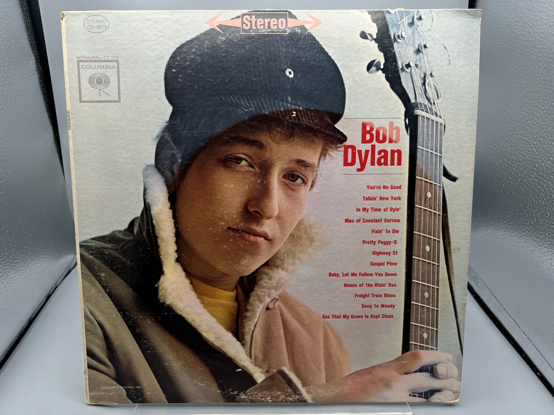 1962 Bob Dylan Self Titled Rare Error Version Vinyl Album - CS 8579 - Has 2 Errors - Song On Cover (1 of 5)