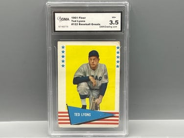 1961 Fleer Baseball's Greats Ted Lyons #122 - Slabbed By GMA