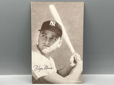1963 Exhibit Roger Maris Stat Back