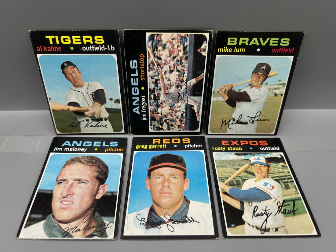 Lot of (6) 1971 Topps Baseball Cards W/ Stars - Varying Conditions (1 of 2)