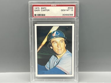 1975 SSPC Gary Carter RC #334 PSA Gem Mint 10