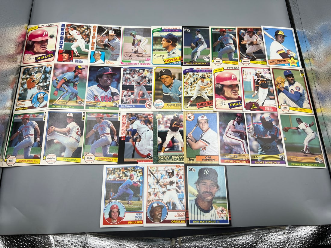 Lot of (30) 1980s & 90s Baseball Star Player Cards - Varying Conditions (1 of 5)
