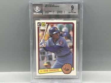 1983 Donruss Ryne Sandberg RC #277 BGS Mint 9