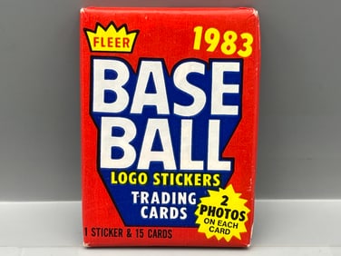 1983 Fleer Baseball Unopened Wax Pack - Possible Rookies of Gwynn, Sandberg, Boggs