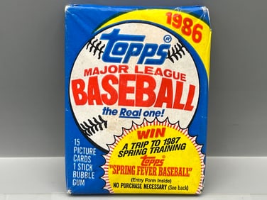 1986 Topps Baseball Unopened Wax Pack