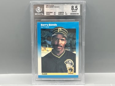 1987 Fleer Barry Bonds RC #604 BGS NM-MT+ 8.5