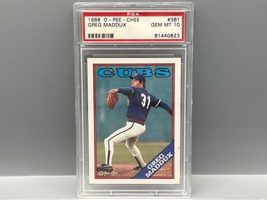 1988 O-Pee-Chee Greg Maddux #361 PSA Gem Mint 10