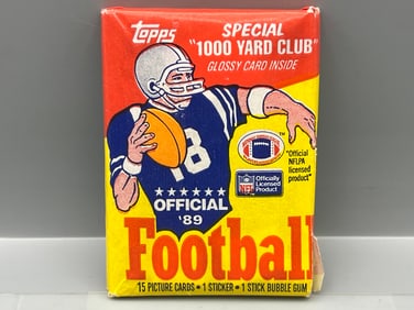 1989 Topps Football Unopened Wax Pack