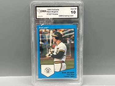 1989 ProCards Mark McGwire Minor League #1537 - Slabbed By GMA