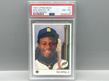 1989 Upper Deck Ken Griffey Jr. RC #1 PSA NM-MT 8