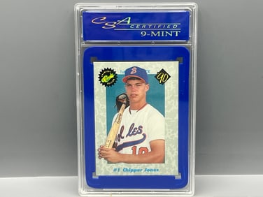 1990 Classic Chipper Jones Prospect/RC #1 - Slabbed By CSA Grading