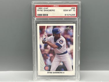 1990 Leaf Ryne Sandberg #98 PSA Gem Mint 10