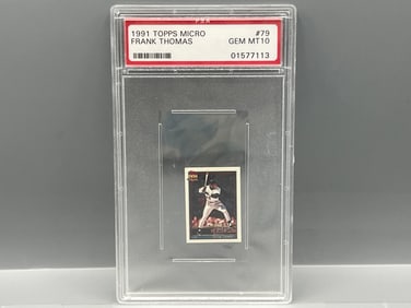 1991 Topps Micro Frank Thomas #79 PSA Gem Mint 10 - Pop 19