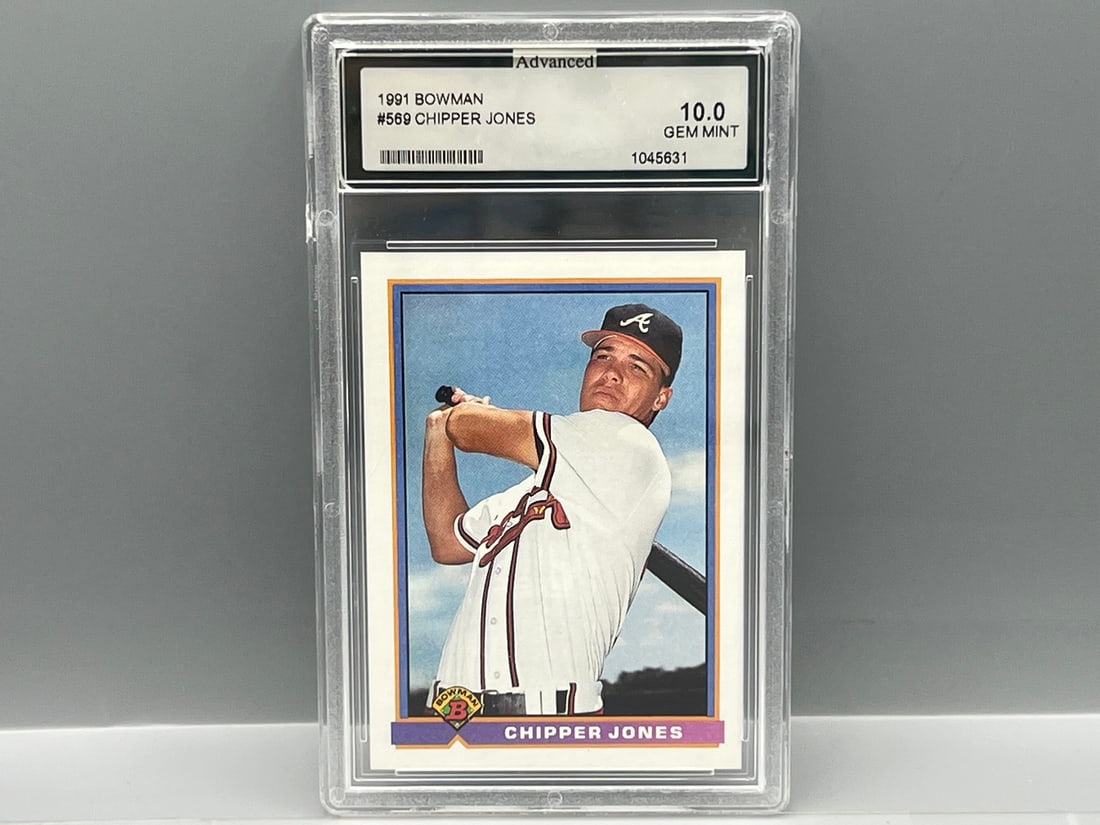 1991 Bowman Chipper Jones RC #569 - Slabbed By Advanced Grading (1 of 2)
