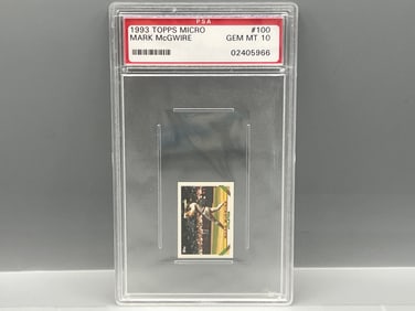 1993 Topps Micro Mark McGwire #100 PSA Gem Mint 10 - Pop 37