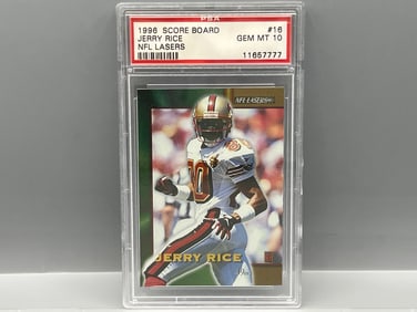1996 Score Board Jerry Rice NFL Lasers #16 PSA Gem Mint 10